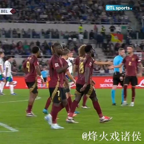 欧国联-佩莱格里尼被罚下场 意大利2-2战平比利时